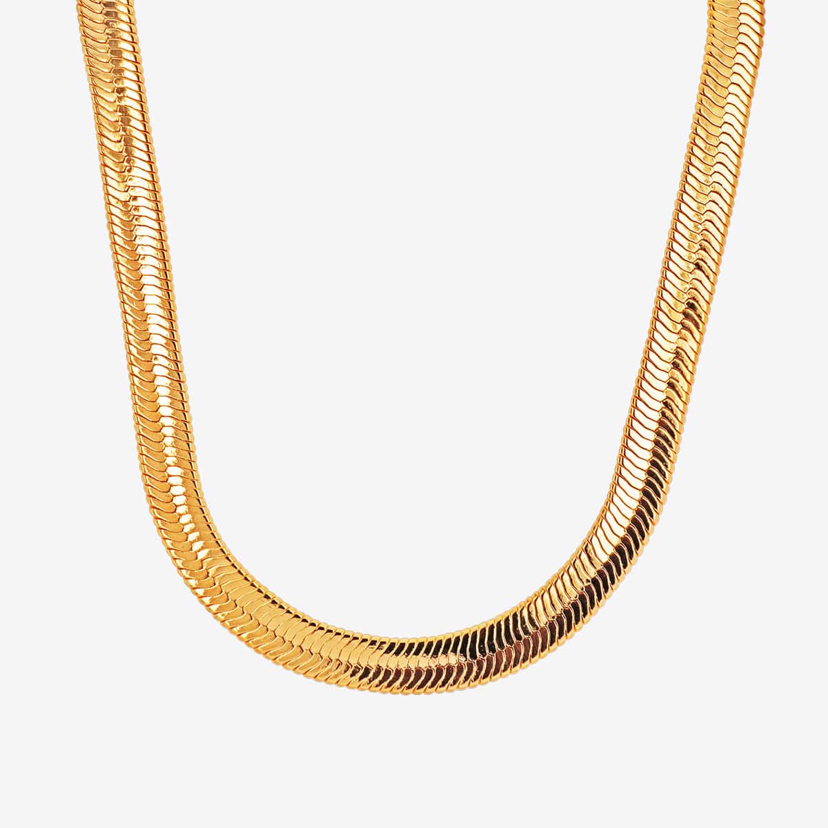 10mm Snake Halskette Gold