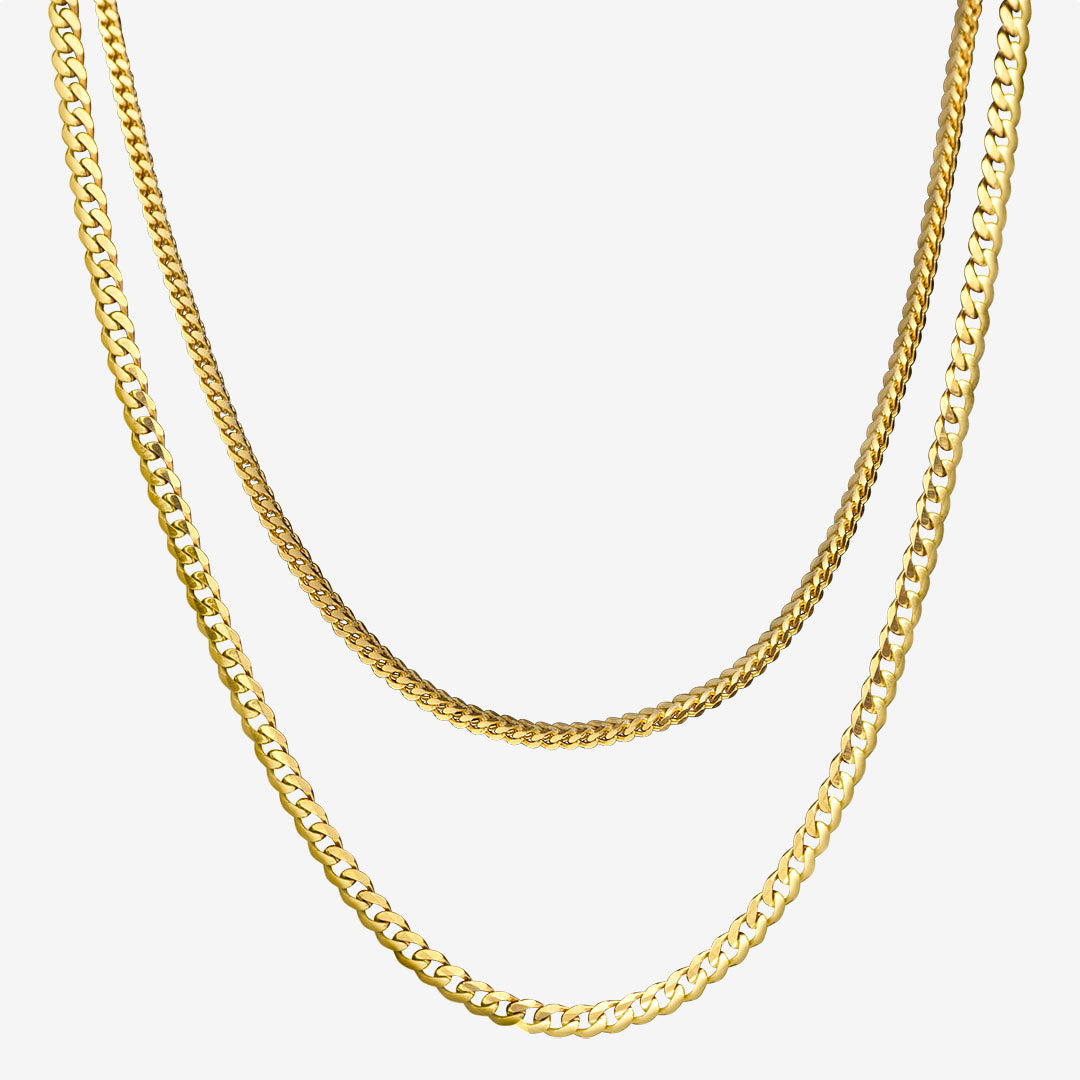 Cuban Link & Franco Chain Combo Gold – Vessaint