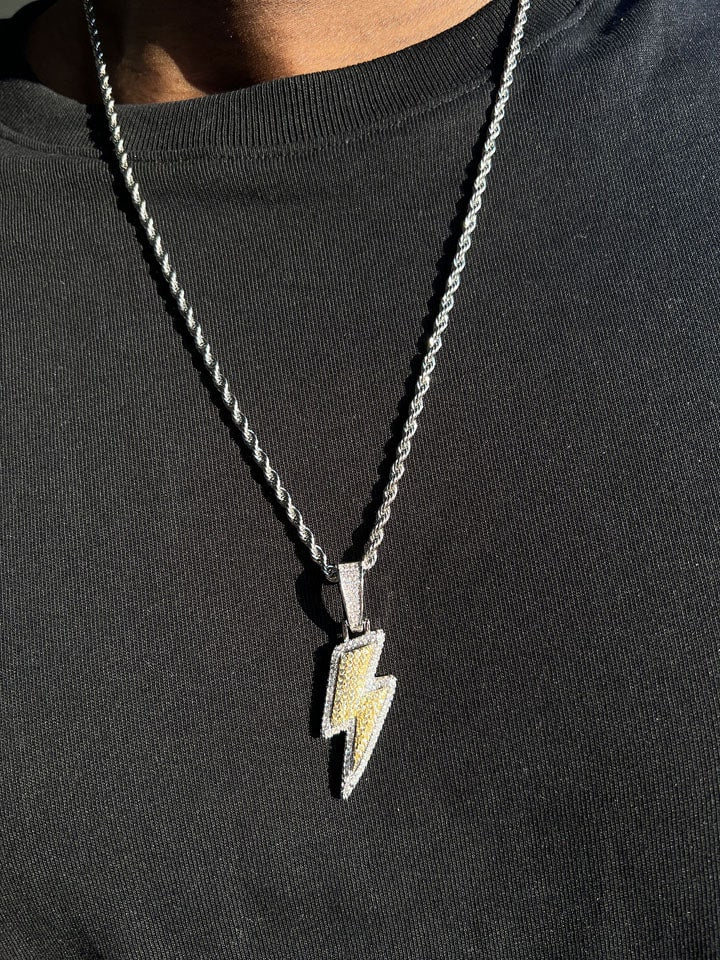 Lightning Pendant Gold/Whitegold