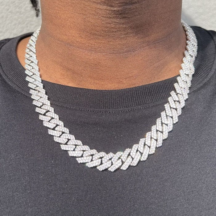 12mm Prong Chain Whitegold