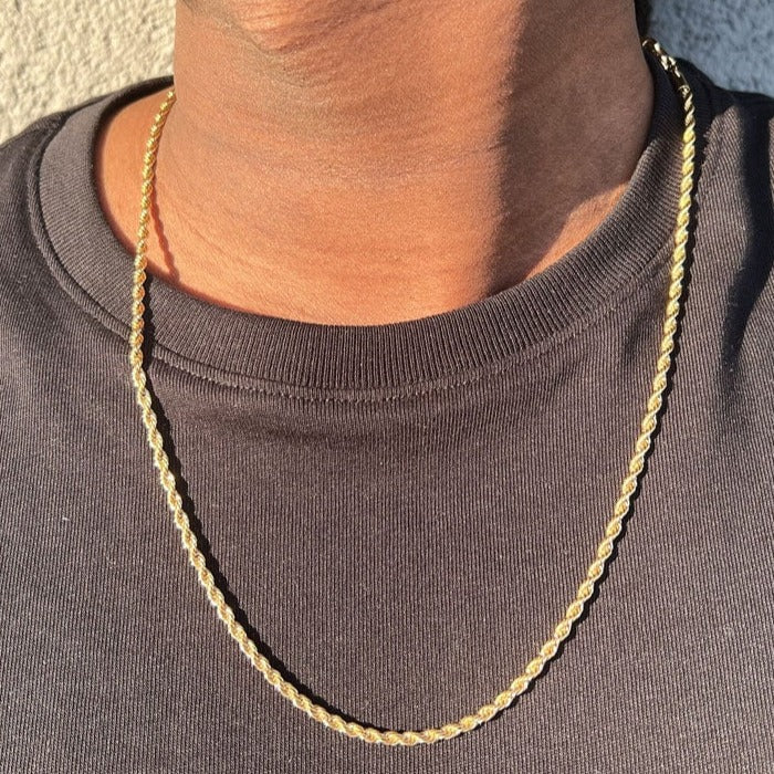 3mm Rope Chain Gold
